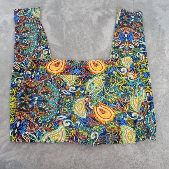 Lularoe Women Pants Tall Curvy 2 Standard 18-26 Plus Leggings Paisley PAI24E - Picture 5 of 9